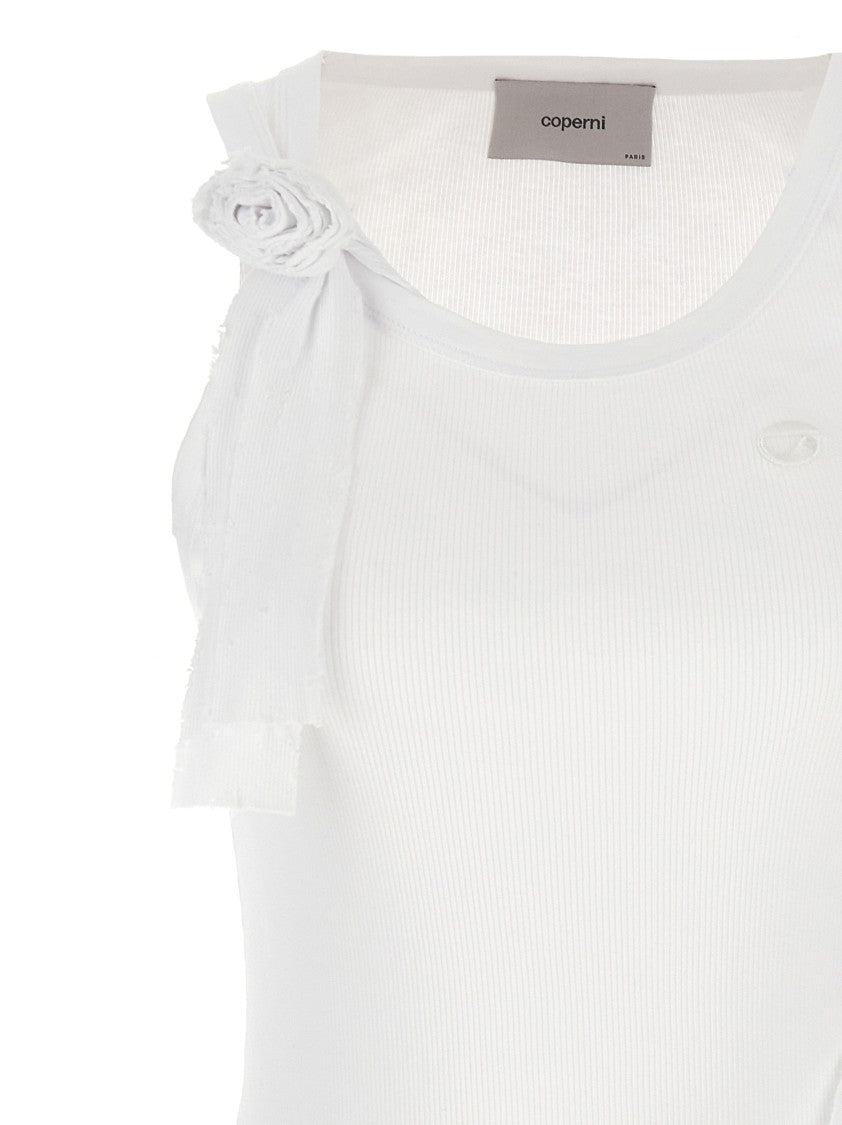 Coperni 'Distressed Rose Rib' Tank Top