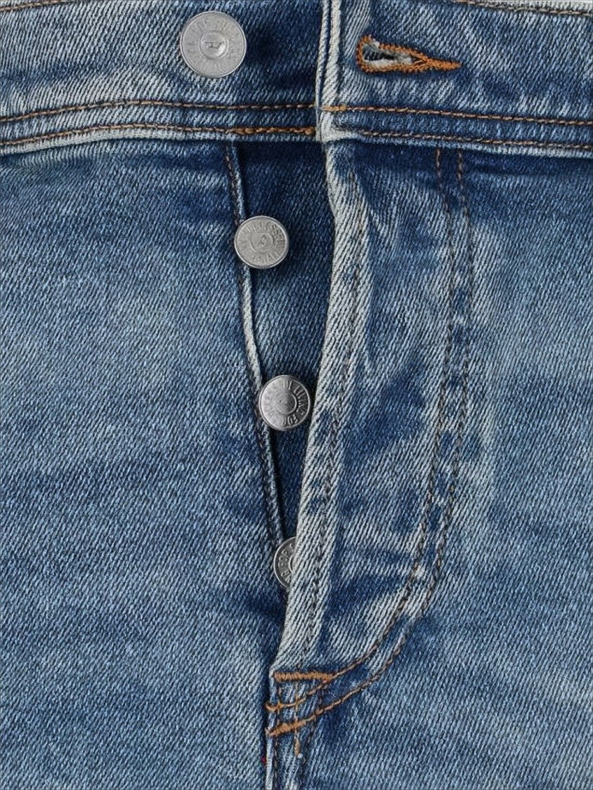 Diesel Classic Straight-Leg Denim Pants With Faded Wash