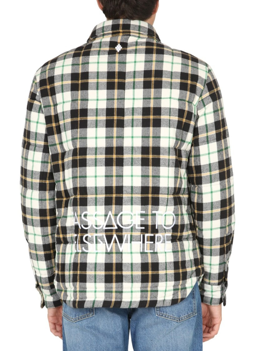 Marcelo Burlon Plaid Shirt Jacket With Classic Collar