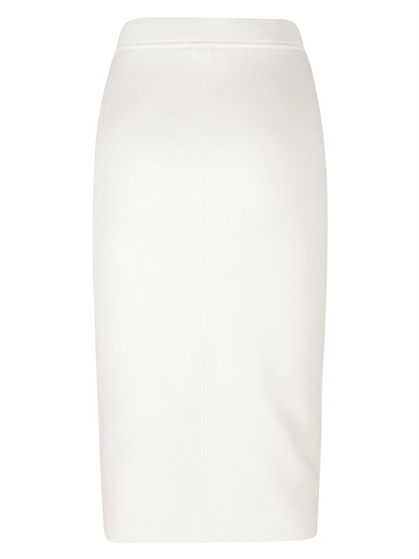 Tom Ford Seamless White Skirt With High Waist And Tailored Silhouette