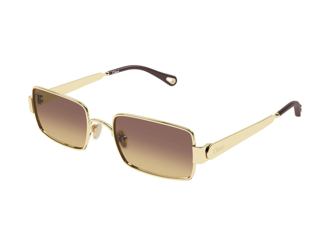 Chloé Gold Ch0354s Metal Bold Square Sunglasses