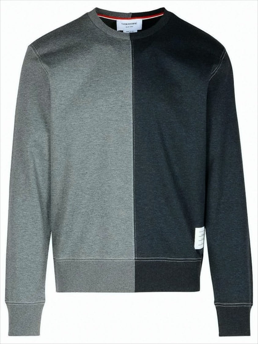 Thom Browne Two-Tone Grey Long Sleeve Shirt