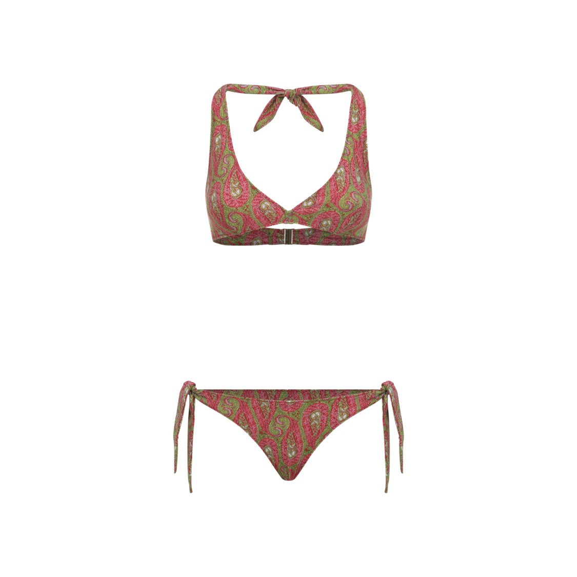 Etro Paisley Foliage Green Polyamide Bikini