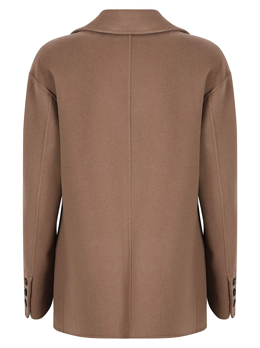 Max Mara Classic Boxy Jacket With Notched Lapel And Front Flap Pockets