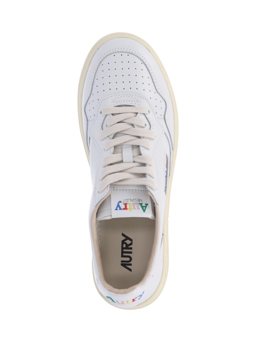 Autry Low-Top Sneakers With Rounded Toe And Multicolor Logo