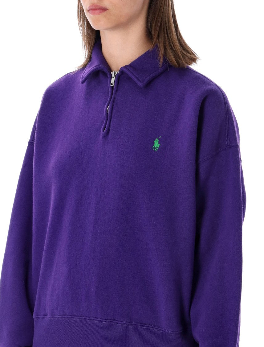 Polo Ralph Lauren Relaxed-Fit Half-Zip Sweatshirt With Iconic Embroidered Logo