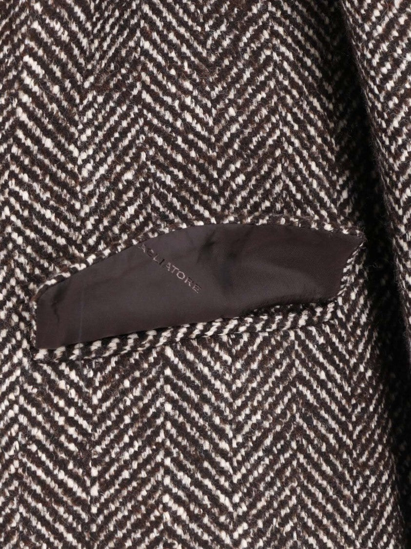 Tagliatore Brown Jole Double-Breasted Wool Coat