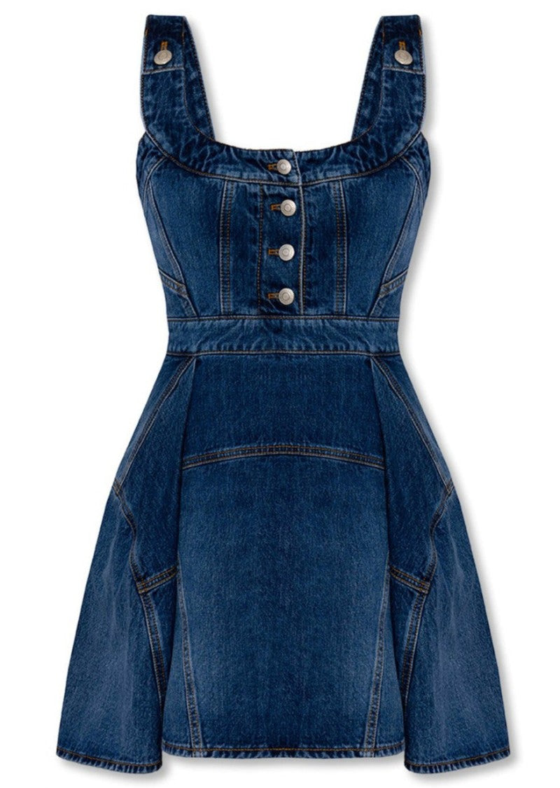 Alexander Mcqueen Denim Mini Dress