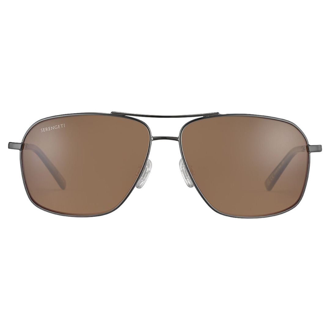Serengeti Dorwinn Rectangular Double Bridge Sunglasses With Metallic Finish