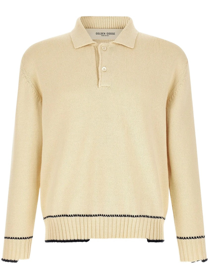Golden Goose Journey Rindley Cotton-Blend Printed Knit Polo Shirt