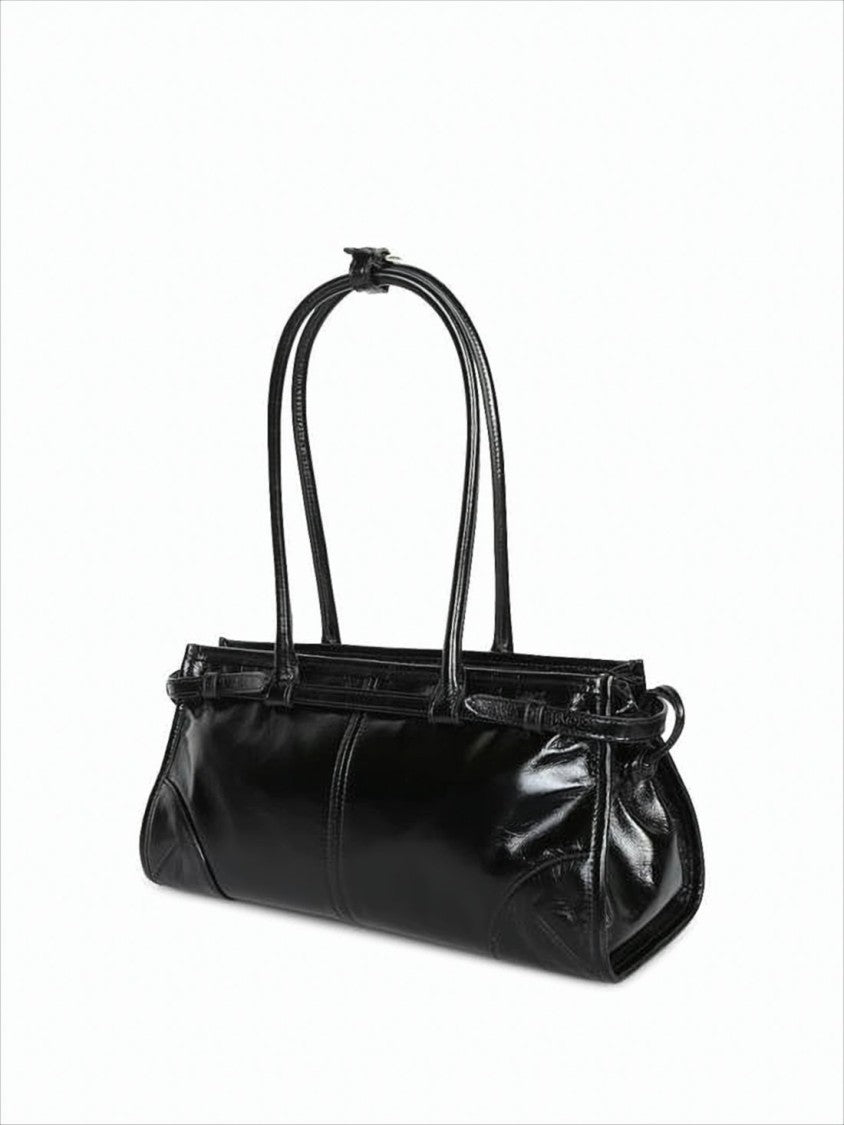 Prada Black Leather Shoulder Bag