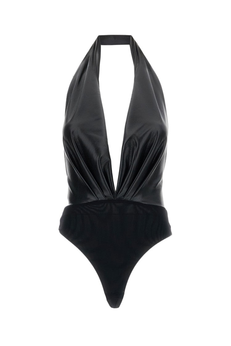 The Andamane Black Zendaya Stretch Jersey Bodysuit