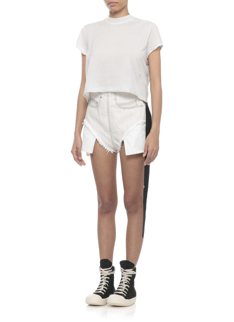 Drkshdw By Rick Owens Ivory Level T Cotton T-Shirt