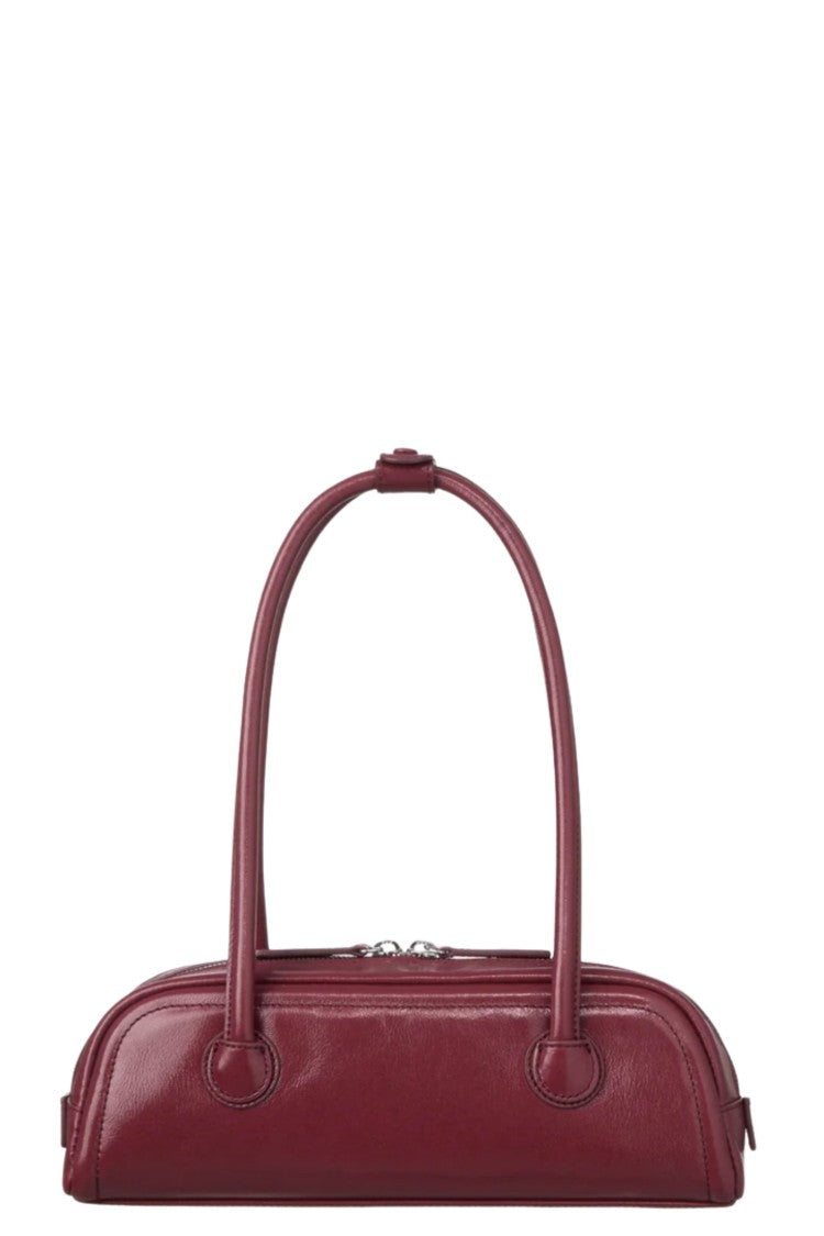 Margesherwood Wine Glossy Soft Boston Ew Mini Leather Shoulder Bag