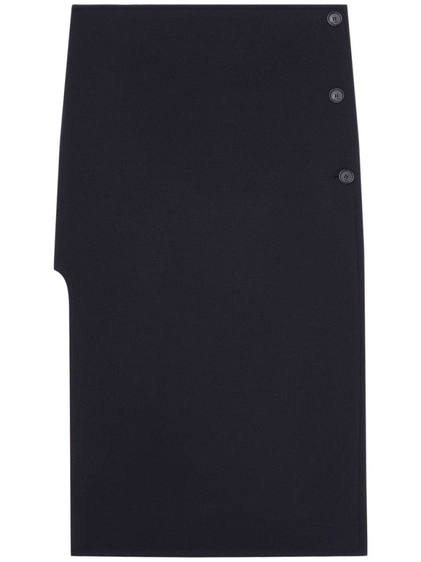 Courrèges Wool Blend Black Skirt