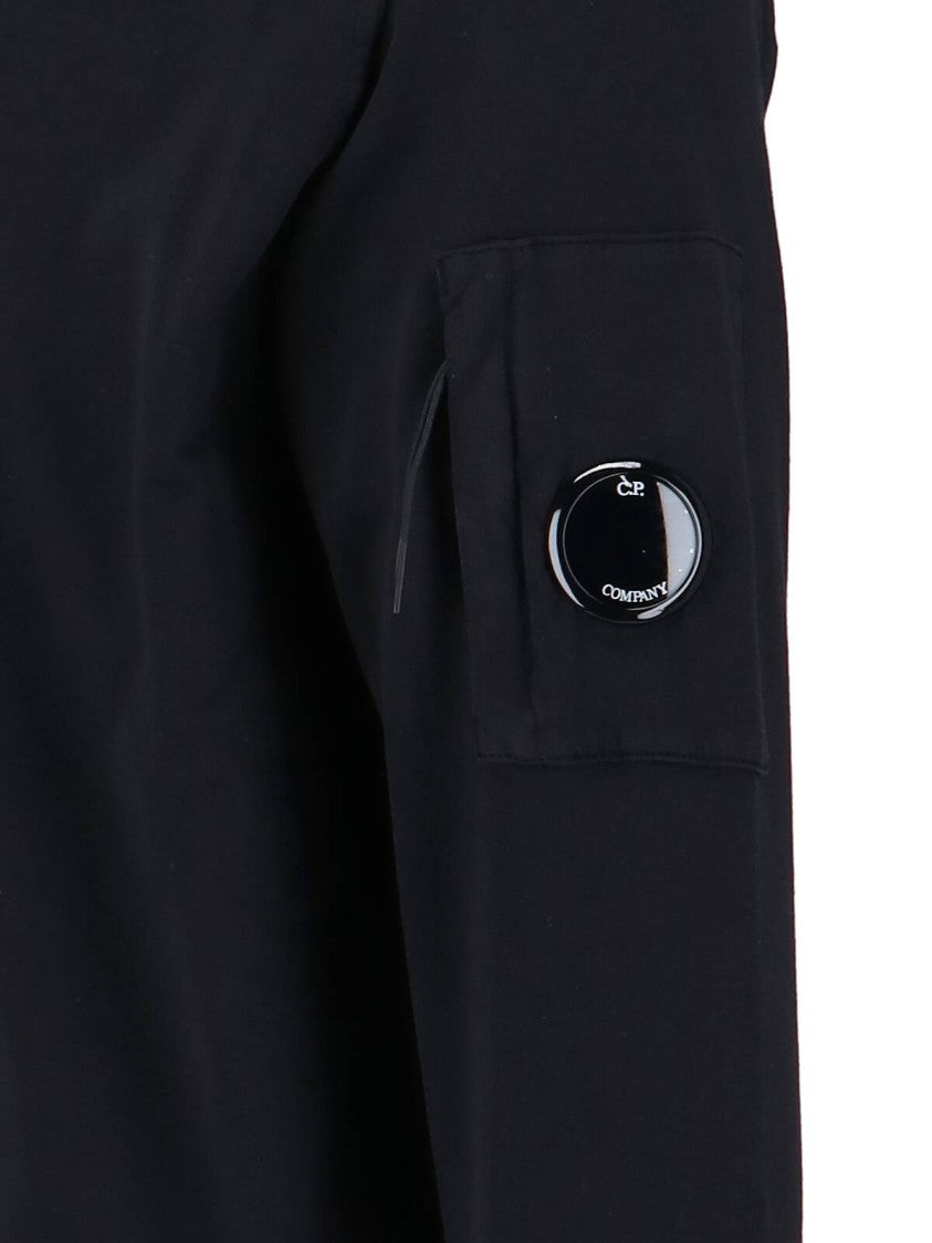 C.P. Company Timeless Black Sweater With Round Neckline