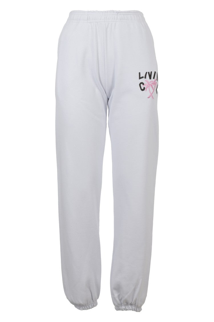 Livin Cool Relaxed White Cotton Sweatpants