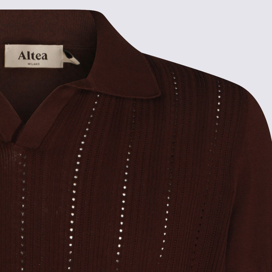 Altea Short-Sleeve Polo Shirt With Vertical Perforated Design
