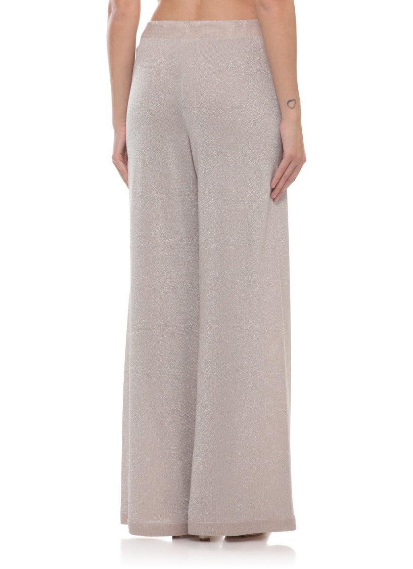 D. Exterior Lurex Straight-Leg Pants