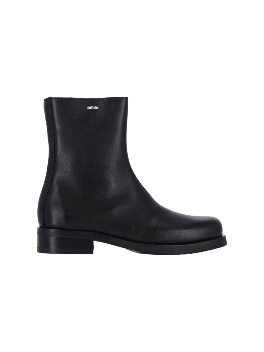 Our Legacy Black Leather "Truck" Ankle Boots