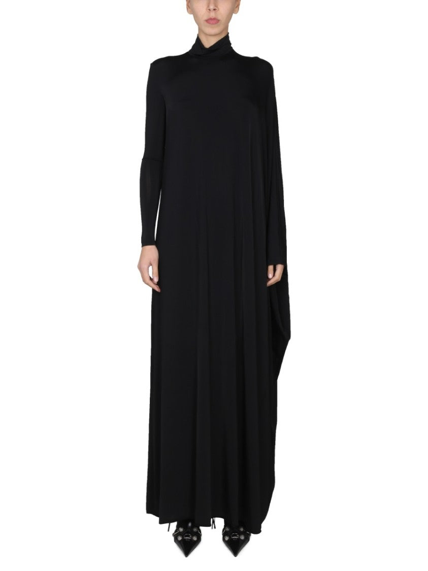 Balenciaga Minimalist Maxi Dress In Stretch Nylon Jersey