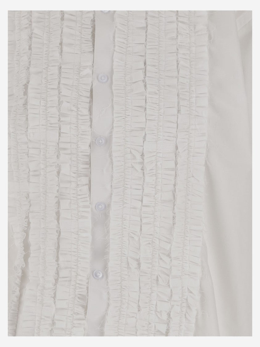 Hodakova Cotton Shirt With Front Ruffle