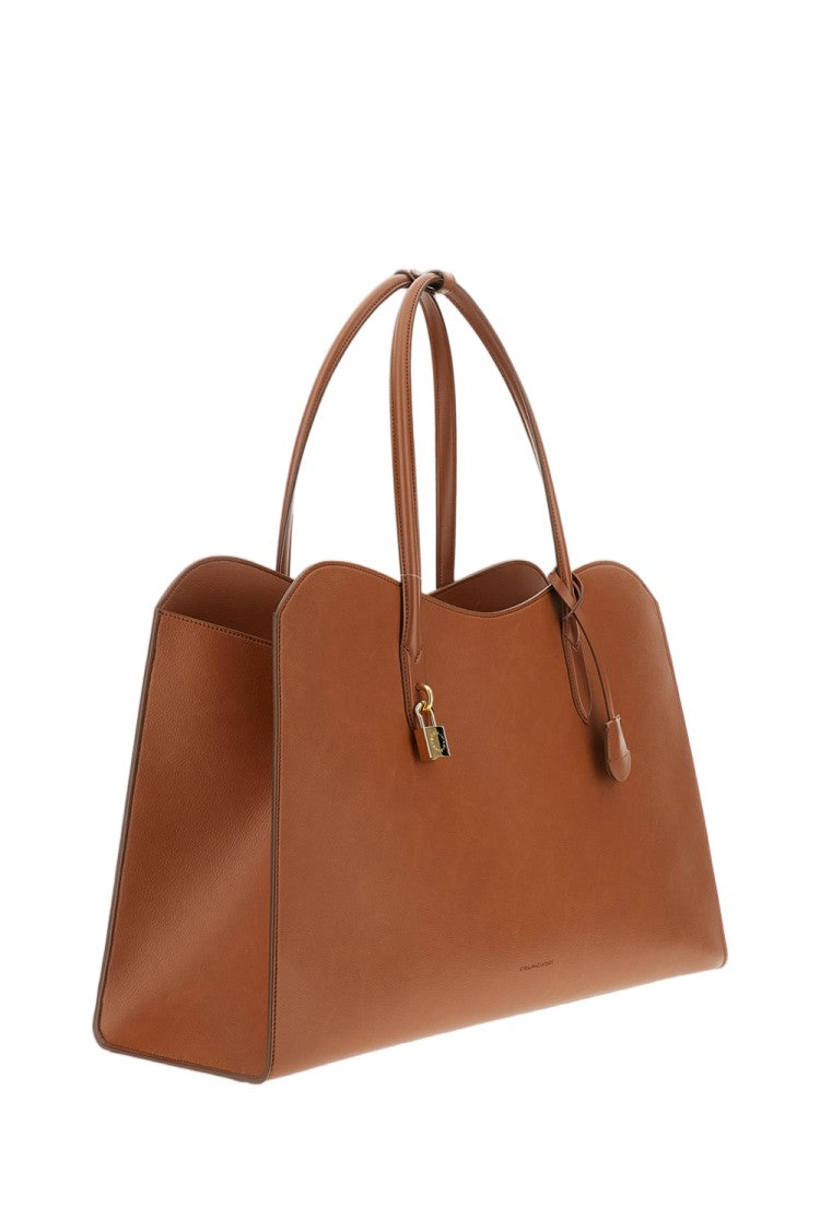 Stella Mccartney Brown Ryder Grainy Vegan Leather Weekend Bag