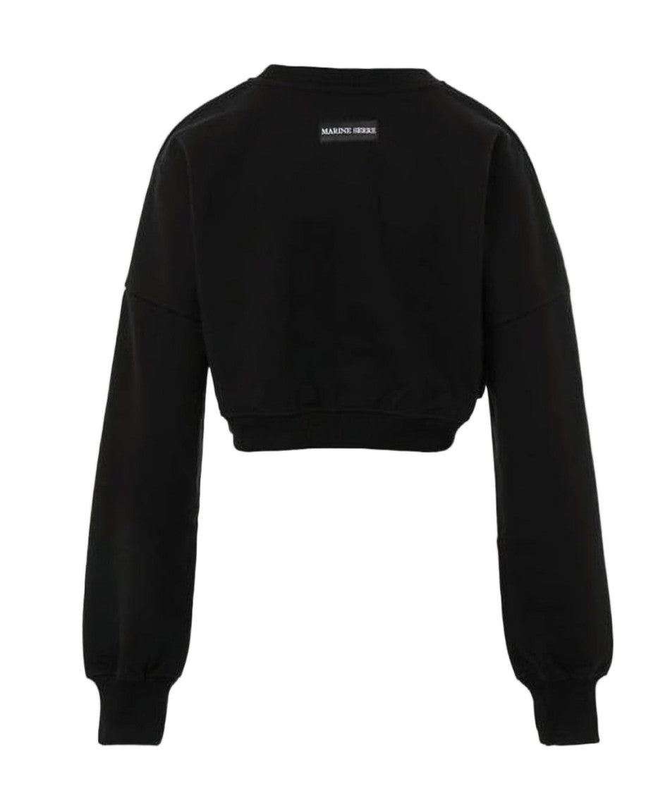 Marine Serre Cropped Long-Sleeve Top