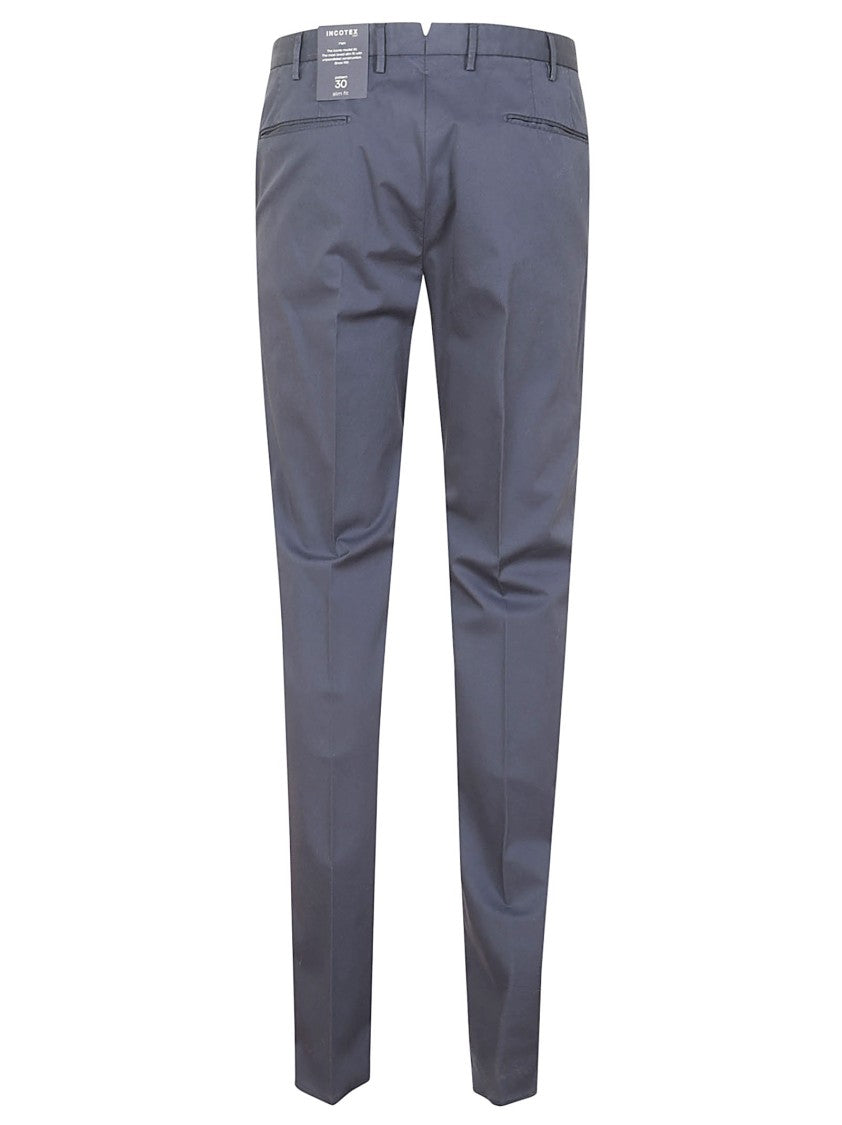 Incotex Tailored Straight-Leg Pants With Fitted Waistband