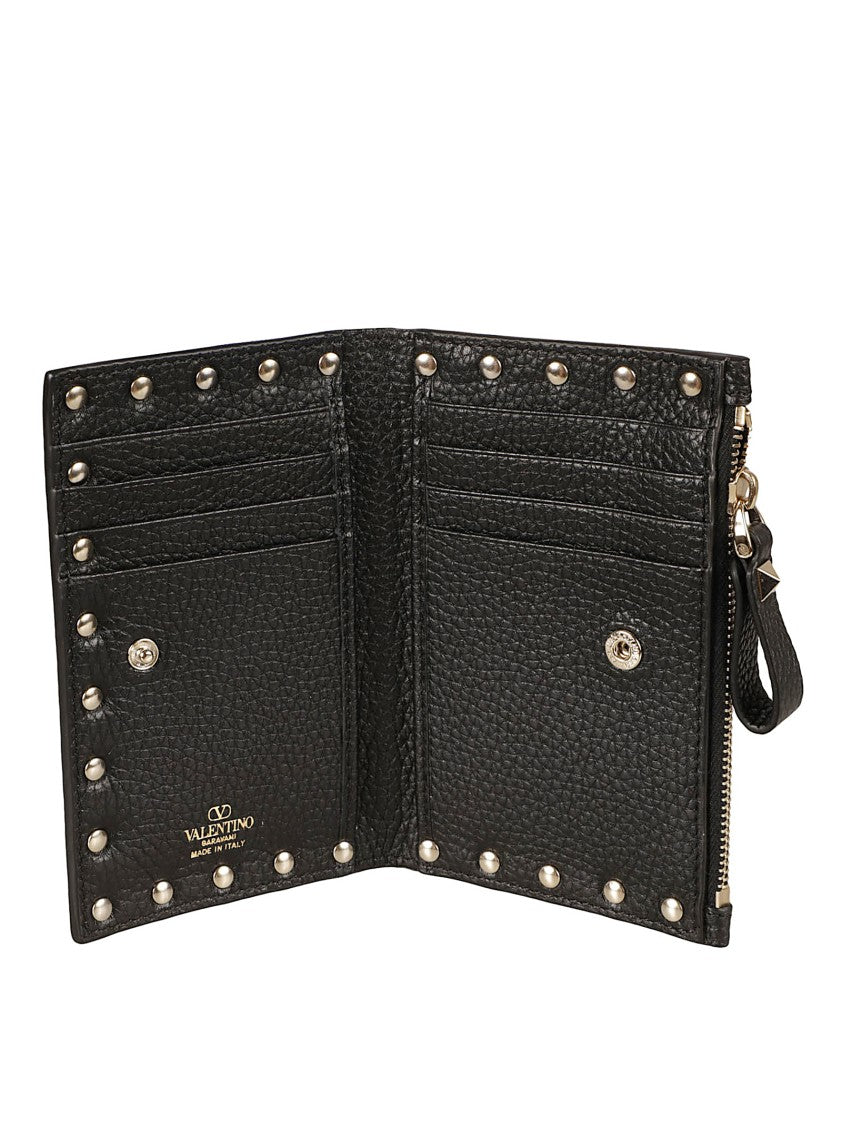 Valentino Garavani Grainy Calfskin Leather Coin Purse