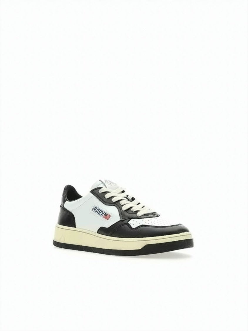 Autry Leather Low-Top Sneakers With Contrasting Panels