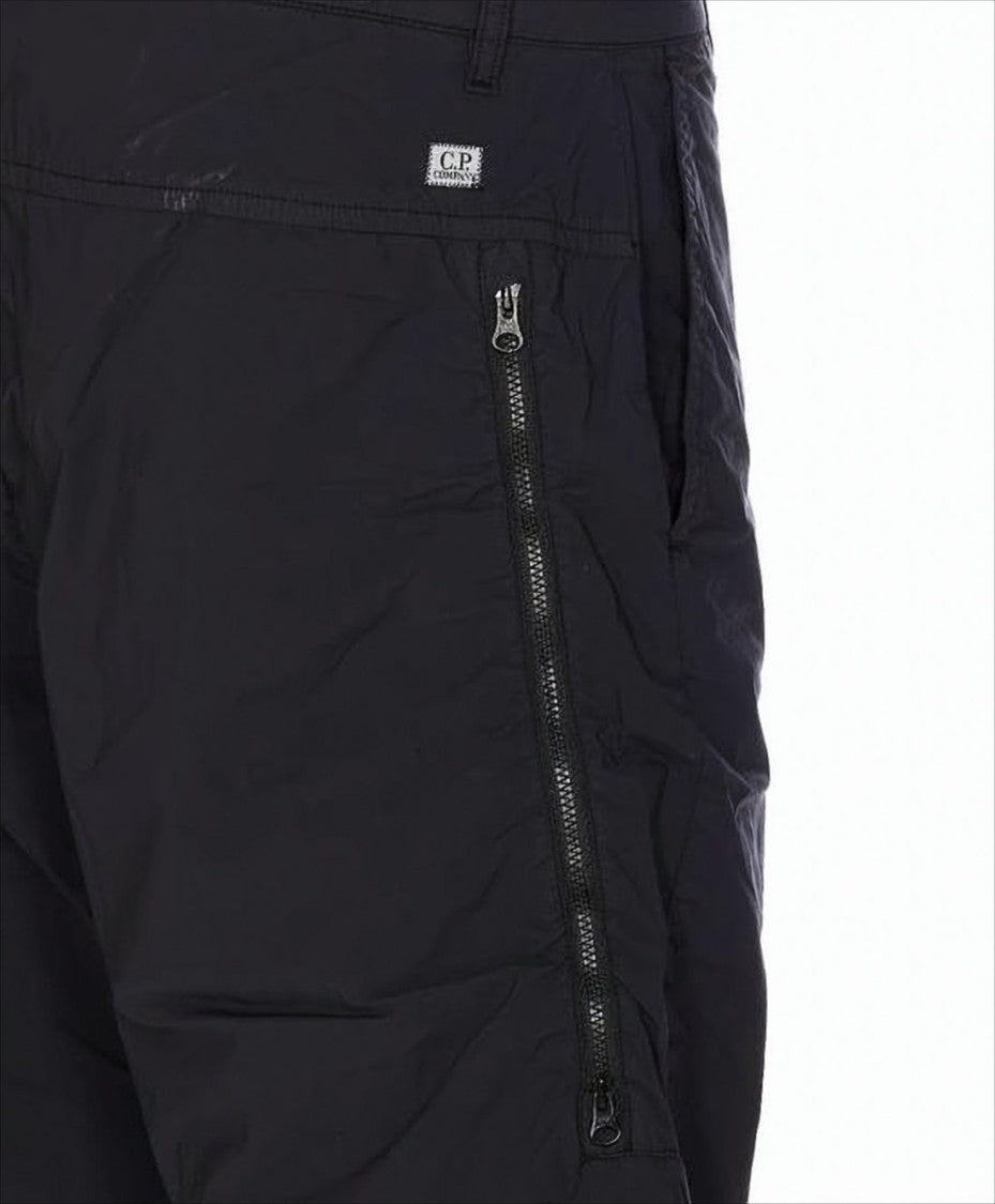 C.P. Company Tailored Fit Black Shorts With Unique Lens Detail