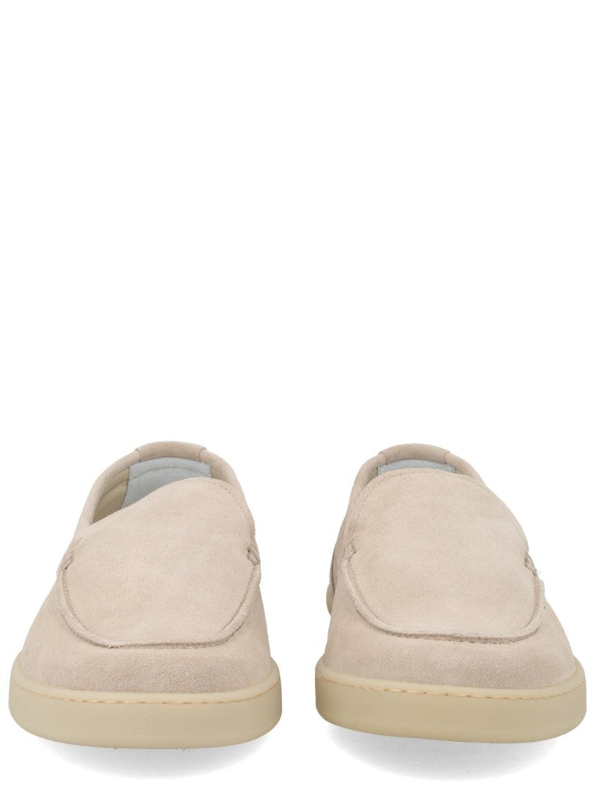 Woolrich Leather Minimalist Round-Toe Moccasin Loafers