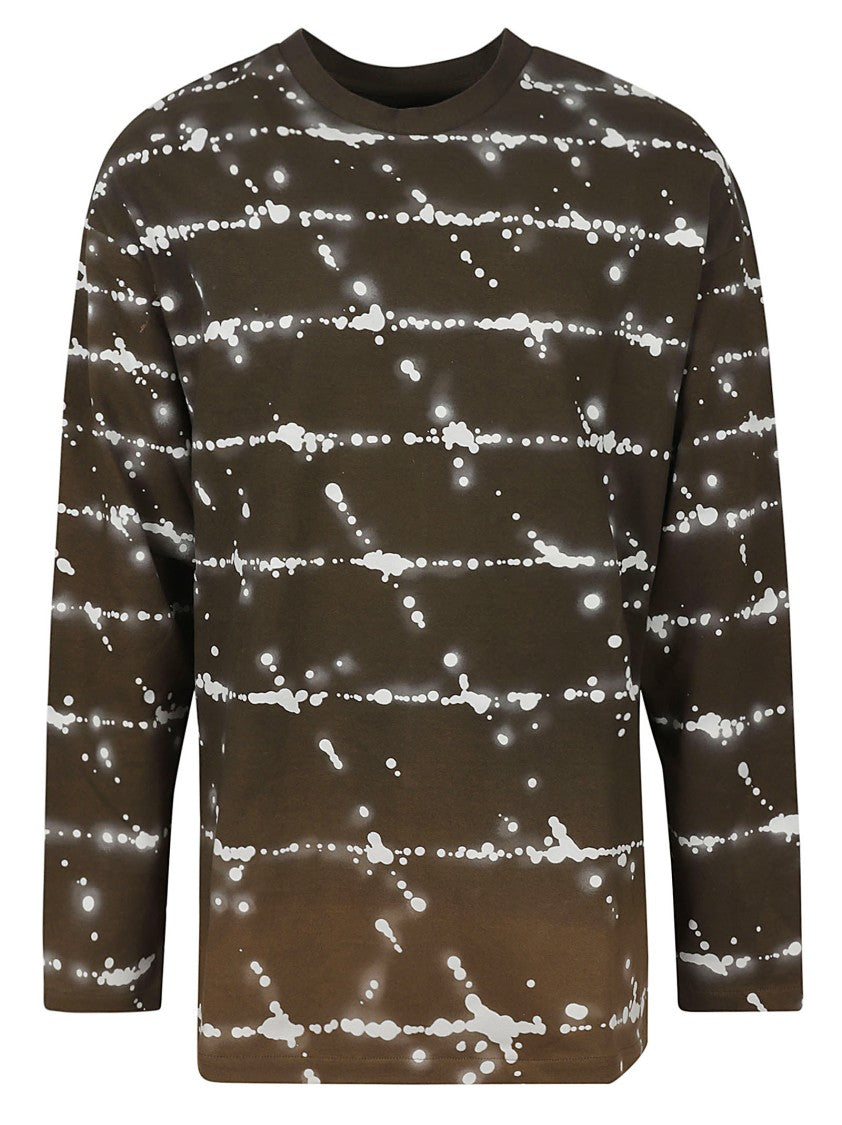 Jil Sander Long-Sleeved Splatter Pattern T-Shirt