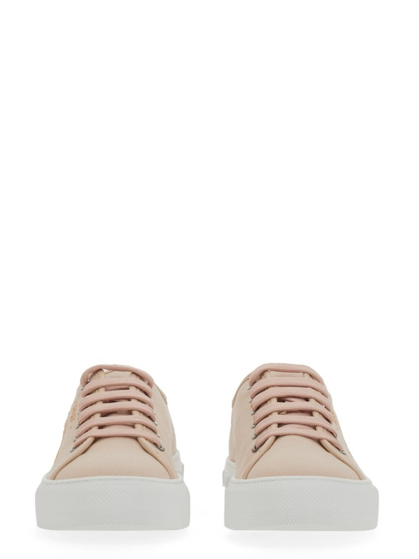 Ferragamo Low-Top Beige Sneakers With Subtle Logo
