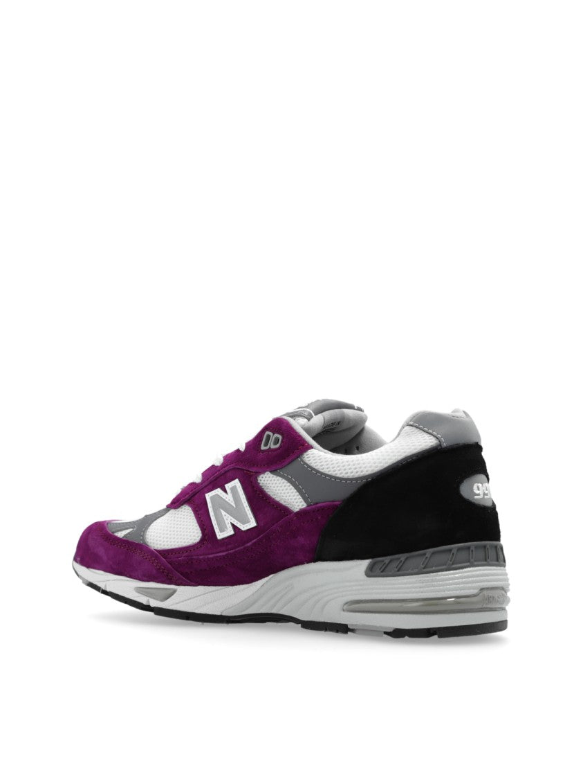 New Balance 991 'Grape Juice' Sneakers With Suede And Mesh Construction
