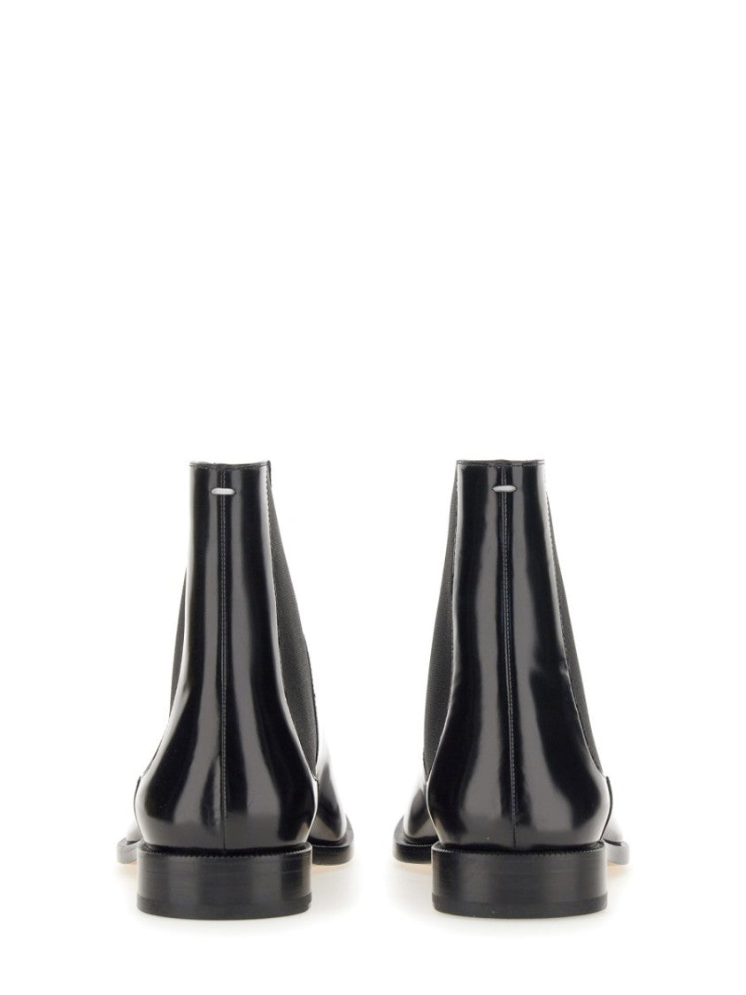 Maison Margiela Polished Leather Tabi Chelsea Boots