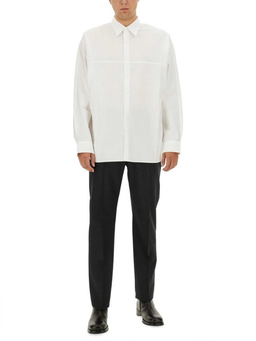 Dries Van Noten Classic White Shirt With Structured Collar