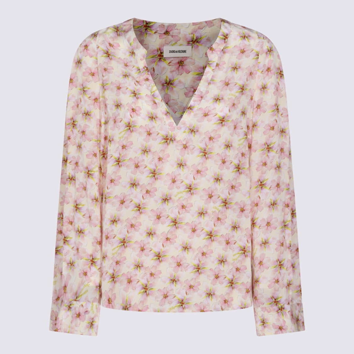 Zadig & Voltaire Floral-Patterned Long-Sleeved Viscose Top