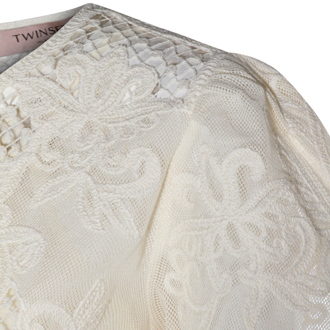 Twin-Set Short-Sleeved Top With Lace Detailing