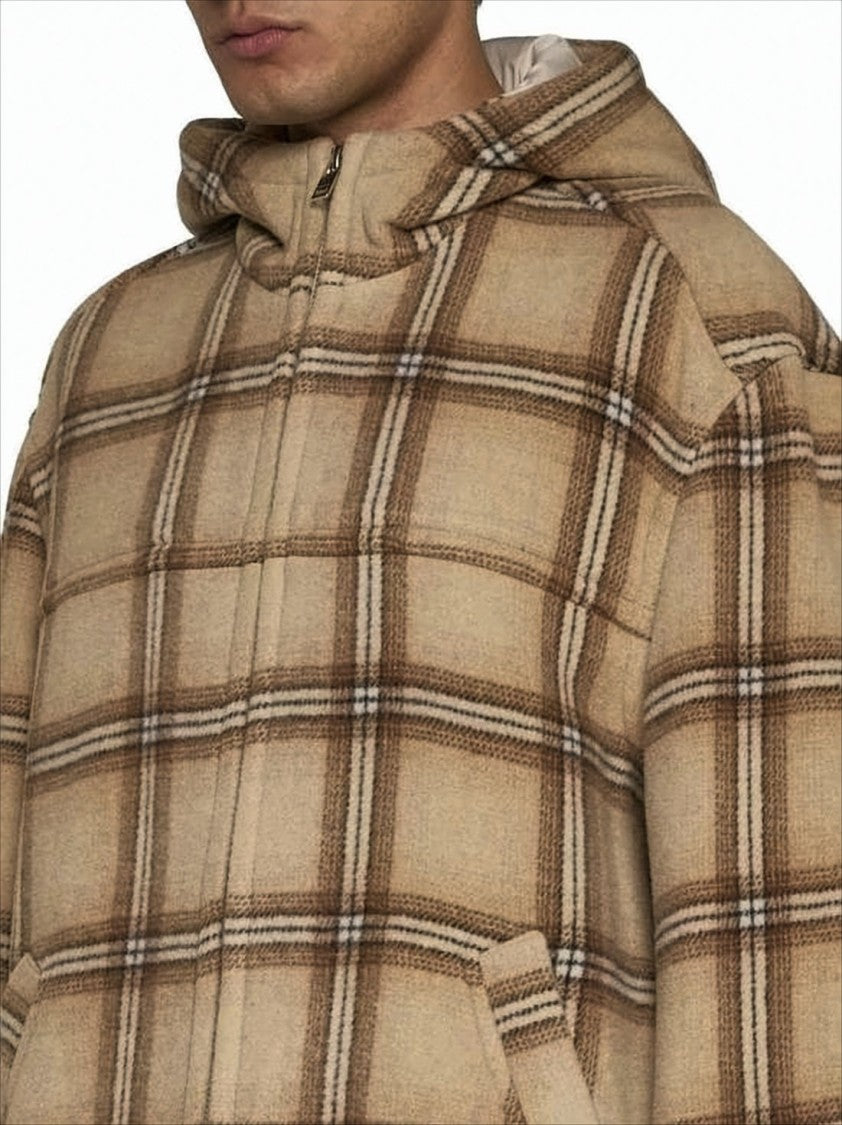 Isabel Marant Boxy Plaid Padded Jacket