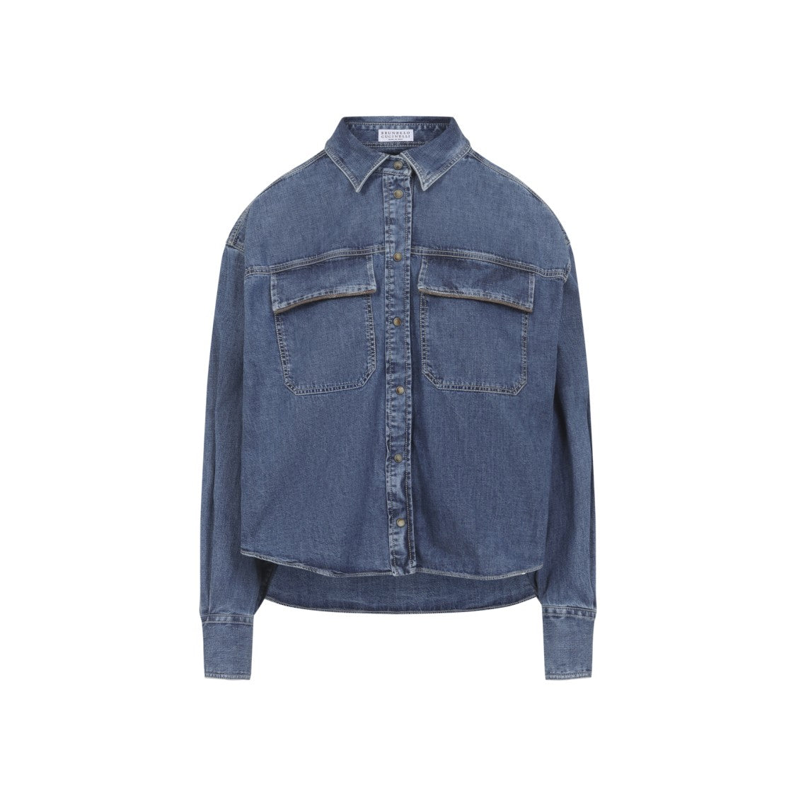 Brunello Cucinelli Denim Shirt With Classic Collar