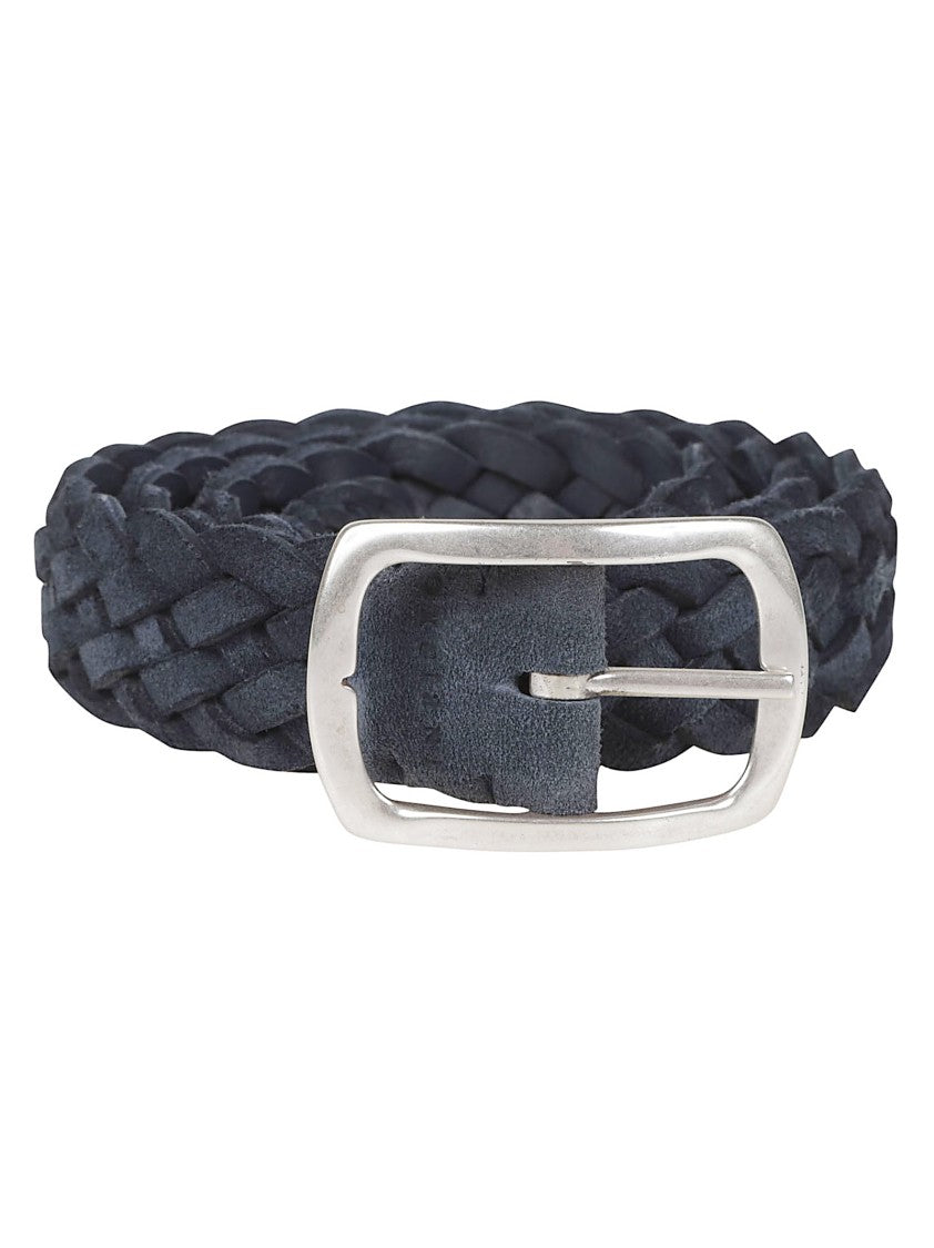 Orciani Braided Reversible Calf Leather Belt
