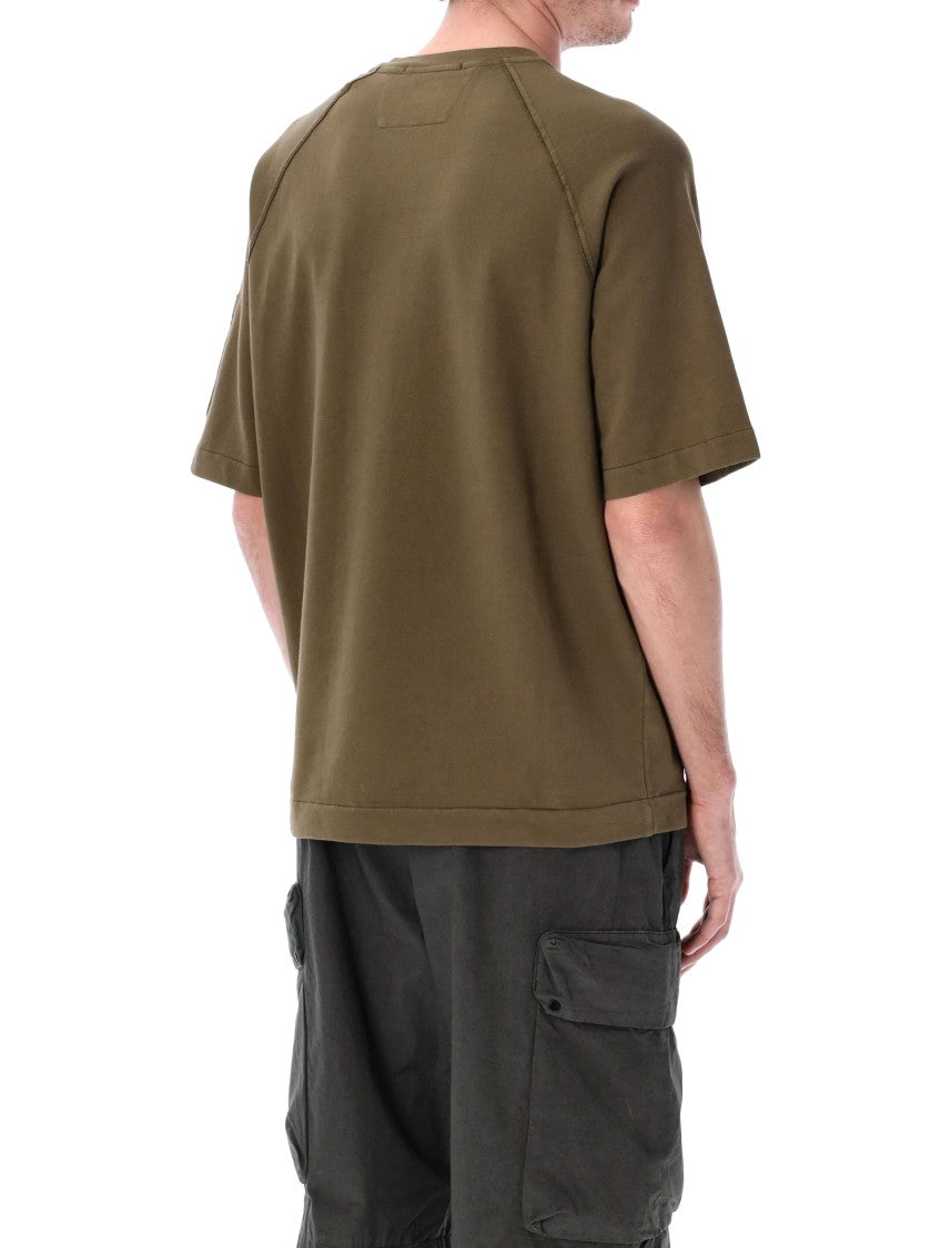 C.P. Company Light Fleece Short Sleeve Sweat T-Shirt