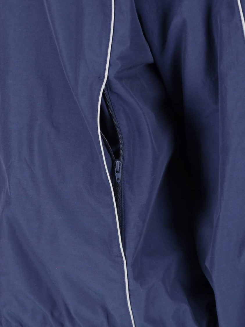 Balenciaga Navy Blue Zip-Up Jacket With High Collar