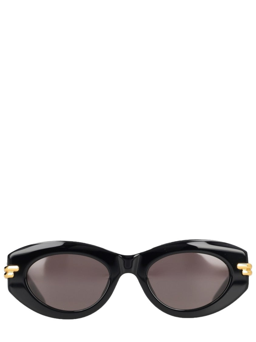 Bottega Veneta Mitre Oval Recycled Acetate Sunglasses