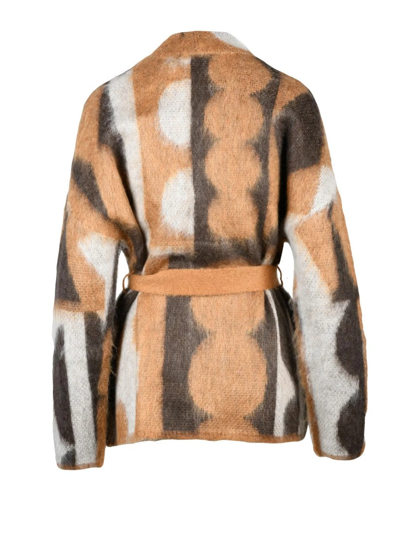Eloise Renouf X Pennyblack Multicolor Acrylic-Blend Patterned Cardigan