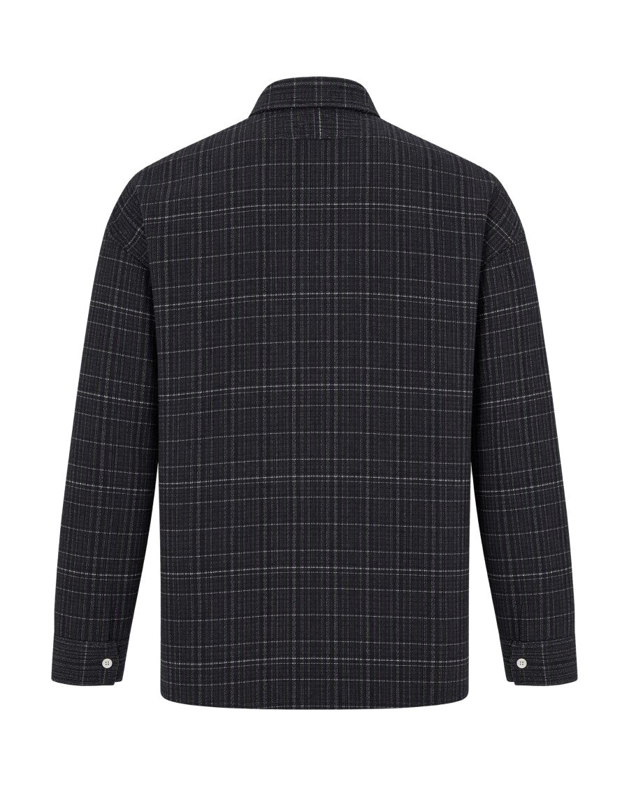Sunflower Black Stable Checkered Textured Casual Shirt