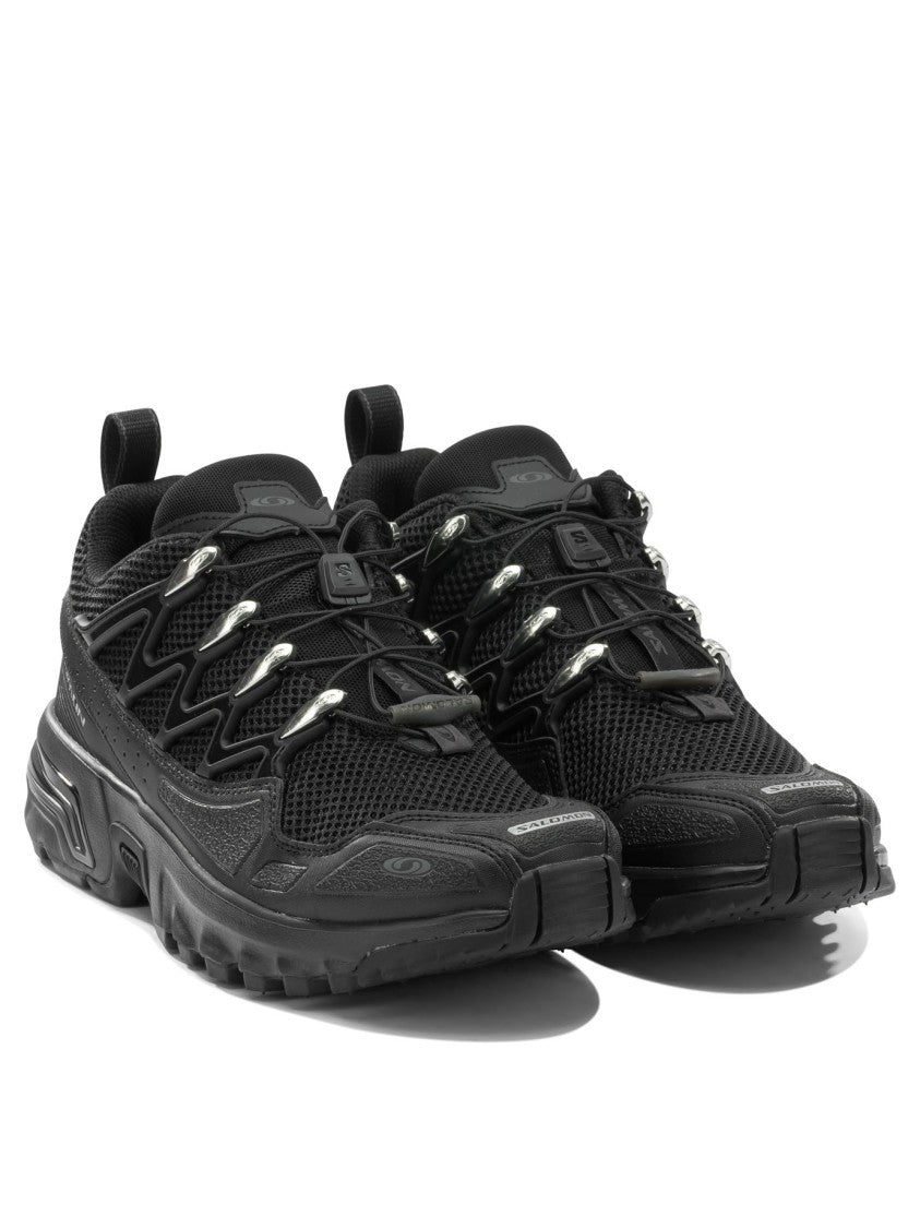 Salomon Sporty Black Sneakers With Breathable Mesh Upper And Quick-Lace System