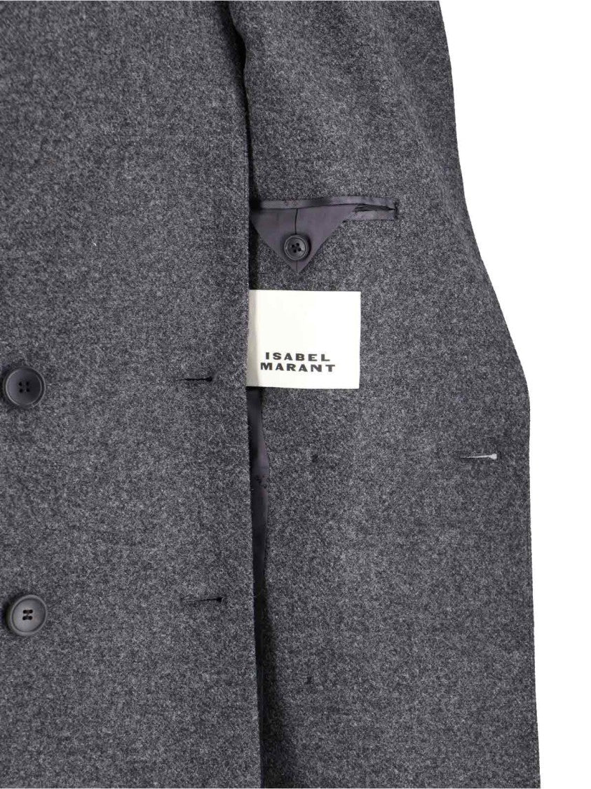 Isabel Marant Double-Breasted Coat – Grey